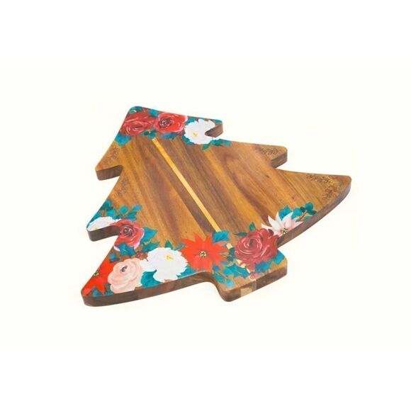 🦋 New Pioneer Woman Acacia Christmas Tree Charcuterie Cutting Board - Picture 5 of 9